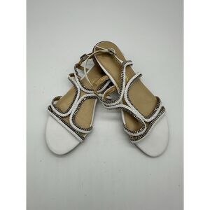 Stuart Weitzman SamoaSandals for Women Samoa Flat Sandal Sz 6.5 White